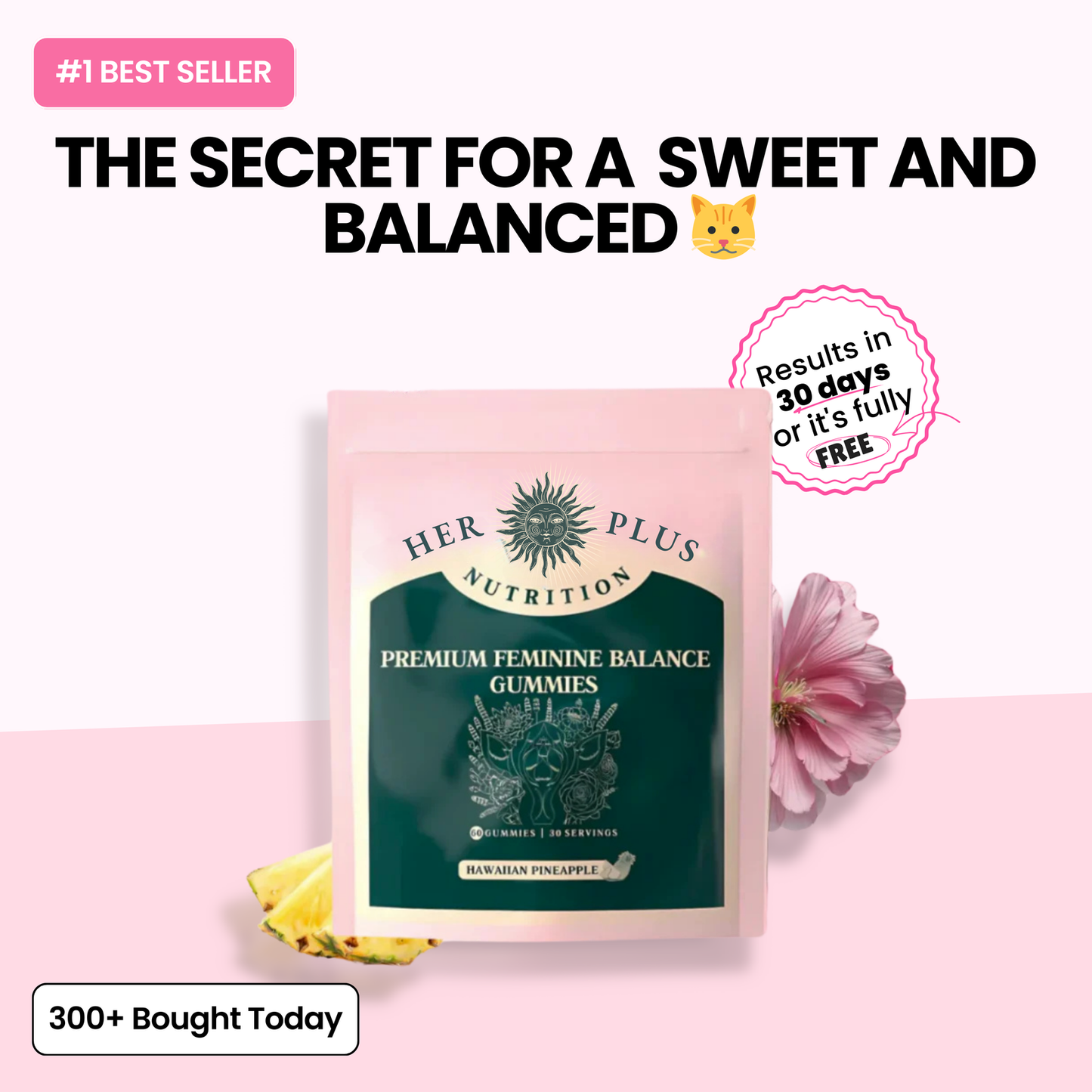 Gummies für das weibliche Gleichgewicht – Ananas | 1 + 1 GRATIS